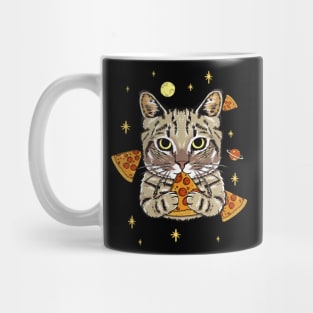 Funny Pizza Cat In Space Fun Mug